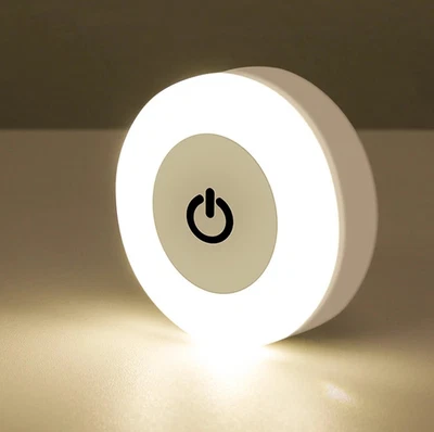 1pc USB Rechargeable LED Touch Night Light Magnetic Wall Lamp for Bedroom - NEW - Image 1 of 4