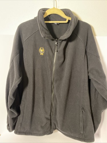 VETEMENTS Lands' End Giacca Uomo 2XL Pile Nero Full Zip Esterno Strato Tasche O1