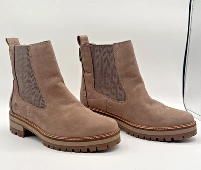 Timberland Chelsea ботинки женщин 9,5 Courmayeur долины коричневый серо-коричневый кожаный - Изображение 1 из 4