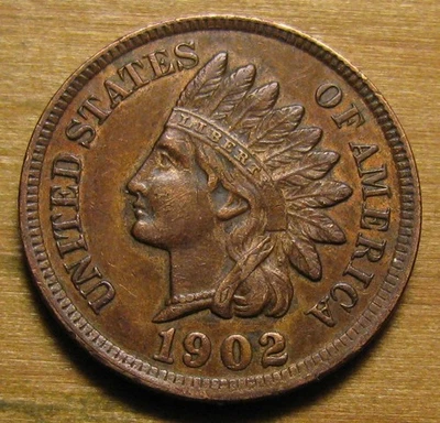 NICE 1902 INDIAN HEAD CENT FROM COIN COLLECTION PENNY ROLL LOT SET - Image 1 of 2