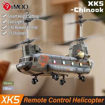 RC Helicopter XK5 Chinook 3.5CH 2.4G Smart Height Setting Four-Rotor Aircraft - Image 1 of 4