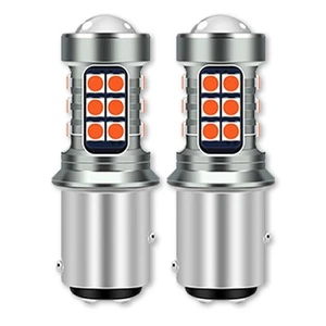 2X BAY15D 1157 RED LED BRAKE STOP TAIL LIGHT GLOBE SUPER BRIGHT ERROR FREE - Picture 1 of 3