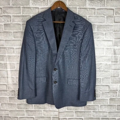 Lauren Ralph Lauren Silk Blend Stone Blue 2 Button Blazer Suit Jacket Mens 44s - Image 1 of 4