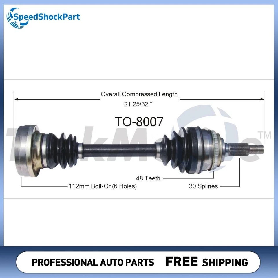 Eje delantero izquierdo CV para Toyota Camry 3,0 L tracción delantera 1992 1993 1994 1995 1996 Foto 1 de 1