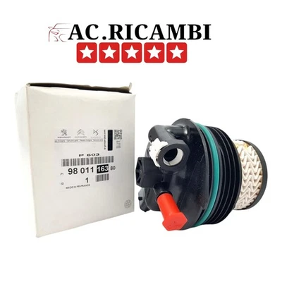 Filtro Carburante Diesel Originale PSA Completo Di Coperchio 1.6 2.0 HDi - Immagine 1 di 4