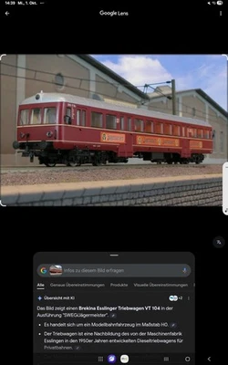 Brekina 64101 SWEG VT 104 Esslinger Triebwagen Jägermeister Spur H0 Analog - Bild 1 von 4