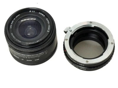 Sigma 24mm f/2.8 AF Super Wide Lens Minolta Mount + NEX Adapter - Image 1 of 4