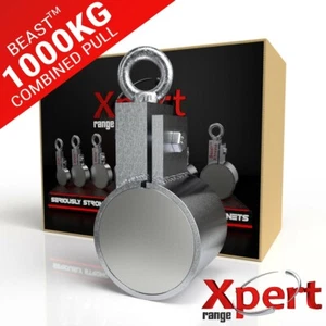 Online Magnets Die Beast™ Neodym Klammer Erholung Angeln Magnet 1000kg Zug - Picture 1 of 1
