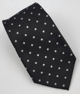 Corbata Chaps Poliéster Negro Gris Lunares Hombre 56,5 x 3 Foto 1 de 4