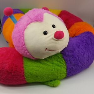 Toys R Us Huge Giant Jumbo Plush Stuffed Rainbow Color Caterpillar 9' 