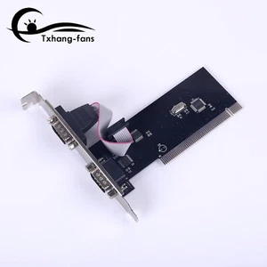 PCI to 2 Ports COM 9 Pin Serial Series RS232 Expansion Card Adapter Win 7 VISTA - Picture 1 of 20