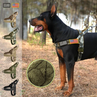No Pull Tactical Dog Vest Harness Soft Flannel Padded Quick Fit Medium Large Pet - Image 1 of 4