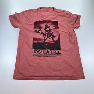 Lucky Brand Graphic Shirt Mens Large Red Crew Neck Lightweight Joshua Tree - Imagen 1 de 7
