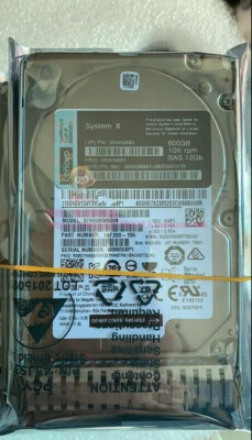 LENOVO 00WG690 00WG691 600GB SAS 10K 12GBPS 2.5" G3HS X3650M5 Hard Drive - Image 1 of 2