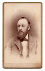 Antique Cdv Circa 1880S Handsome Bearded Man In Suit Unmarked