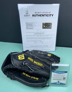Guante Greg Maddux Autenticado Autografiado Wilson A2000 DFS - 350 VICTORIAS 5/10/08 - Imagen 1 de 24