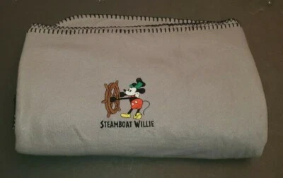 Mickey Mouse Embroidered Blanket Fleece Throw 50x60 - Image 1 of 2