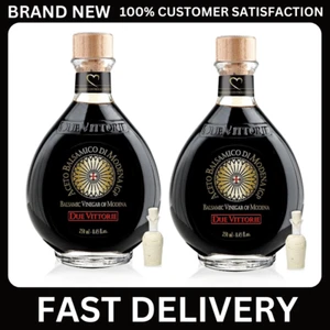 Due Vittorie Oro Gold, Vinagre Balsámico Envejecido en Barril de Módena IGP, 250 ml Paquete de 2 - Imagen 1 de 8