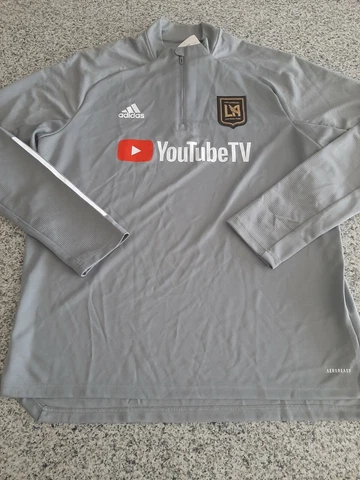 ADIDAS MLS LA GALAXY FC AEROREADY TRAINING TOP 3/4 ZIP UP FS7071 SZ XL Cover