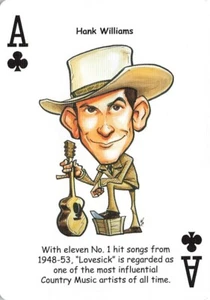 Tarjetas de juego 2019 Country Music Legends #A Hank Williams - Imagen 1 de 3