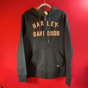 Harley-Davidson Men's Iron Bond Zip-Up Hoodie, Black - 99000-23VM. Sz Small - Picture 1 of 6