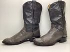 MENS UNBRANDED WESTERN ROPER GRAY SMOOTH OSTRICH SKIN BOOTS SIZE 8 D