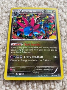 Hydreigon Cosmos Holo 74/119 XY Phantom Forces 2014 Pokemon Card LP M - Picture 1 of 2