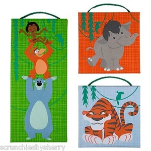 Disney Store Libro de la Selva Cuadros Colgantes de Pared Lienzo Mowgli Baloo Louie Nuevo - Imagen 1 de 3