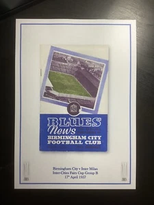 1956-57 Birmingham City v Inter Milan Fairs Cup Group B Programme PRINT - Picture 1 of 1