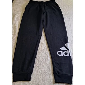 Boy's Adidas Black Sweatpants with Logo Size Large - Picture 1 of 11