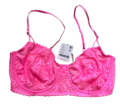 NWT $48 Intimately FREE PEOPLE Pink Lace Underwire Bra Size 34DD - Image 1 of 2