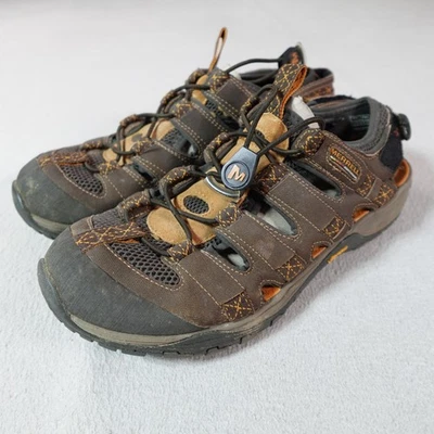 Merrell Saugatuck Sandalias Para Hombres 9 Otter Zapatos Marrón Vibram Aire Libre Senderismo Río Foto 1 de 4