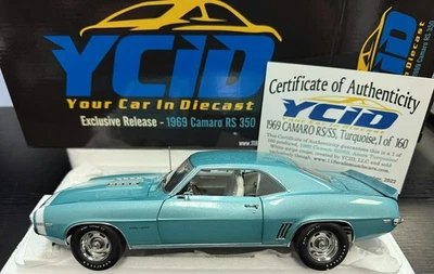 1/18 scale, YCID RELEASE #23, 1969 CAMARO RS, AZURE TURQUOISE, 1-160, NIB! - Image 1 of 4