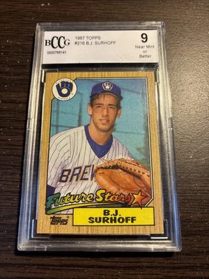 B.J. Surhoff (1987) Topps Future Stars Baseball #216 - BCCG 9 - Brewers - Image 1 of 2