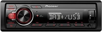 Pioneer MVH-130DAB 1-DIN receiver with DAB/DAB+, Red illumination, USB and...  - Image 1 of 4