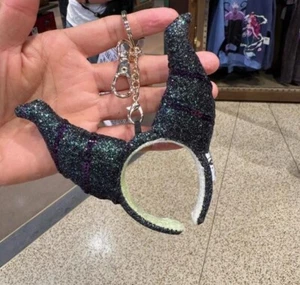 2024 New Halloween Disney Parks Maleficent Mickey Minnie Mouse Ears Keychain - Picture 1 of 4