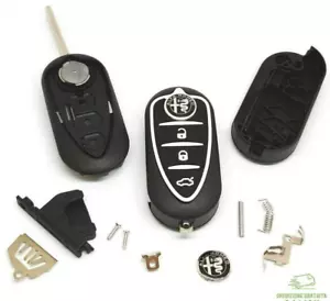 Nuovo Guscio Cover Telecomando Chiave Completa ALFA ROMEO Giulietta Mito nero - Picture 1 of 1