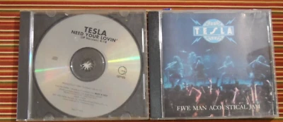 Tesla 2 CD Lot Five Man Acoustical Jam / Need Your Lovin PROMO Single Foto 1 de 2