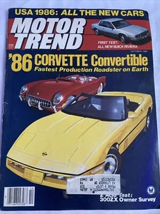 1985 October Motor Trend Magazine ‘86 Corvette Convertible (CP302) - Picture 1 of 3