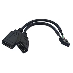9Pin Female To 2xType E Cable Adapter With Front Type C Port Noninterference - Afbeelding 1 van 8
