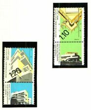 ISRAEL 1990 ARCHITECTURE 1.10 & 1.20 TABBED SINGLES MNH