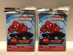 Marvel Ultimate Spider-Man Temporary Tattoos 50 Count (2 packs) - Picture 1 of 2