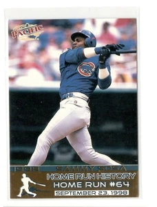 SAMMY SOSA 1998 Pacific Homerun History #58 Cubs Baseball Card -NRMT - Picture 1 of 2