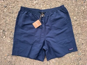 PATAGONIA MEN'S BAGGIES SHORTS ~ L LARGE Longs 7" Inseam Navy Blue NEW w TAGS - Picture 1 of 6