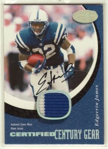 2000 Leaf Certified Gridiron Gear Century #EJ32H Edgerrin James Blue 09/21 - Picture 1 of 2