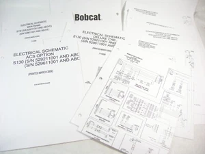 Bobcat S130 Skid Steer Loader Wiring Electrical Hydraulic Schematic Diagram Set - Picture 1 of 3