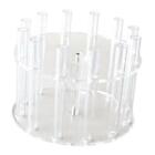 Clear Acrylic Cake Stand with Tubes Decorative Supplies Round Cake Display Stand