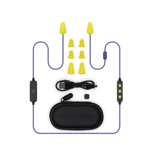 Plugfones Liberate 2.0, Wireless Bluetooth Earplugs, Headphones, Blue/Yellow - Picture 1 of 7