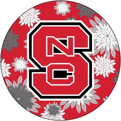 NC STATE 4" FLORAL DESIGN MAGNET-NC STATE WOLFPACK CAR MAGNET-NEW FOR 2016! Cover