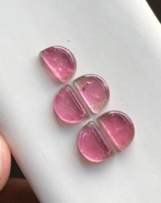 9.55-Cts Rare Unique Moon Shape Pairs Afghani Tourmaline Cabochon Loose Gemstone - Image 1 of 4